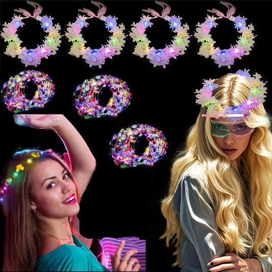 Headband for Women - LED Light Up 30 Pack Glowing Flower Crown Corolla for , Luminous Supplies - main product view