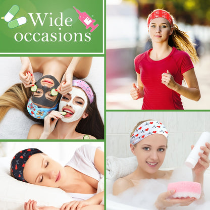 Headband for Women - Nurse with Buttons for 12 Pack Non-Slip Elastic Hair Bands for Mask, Ear - product detail view 5