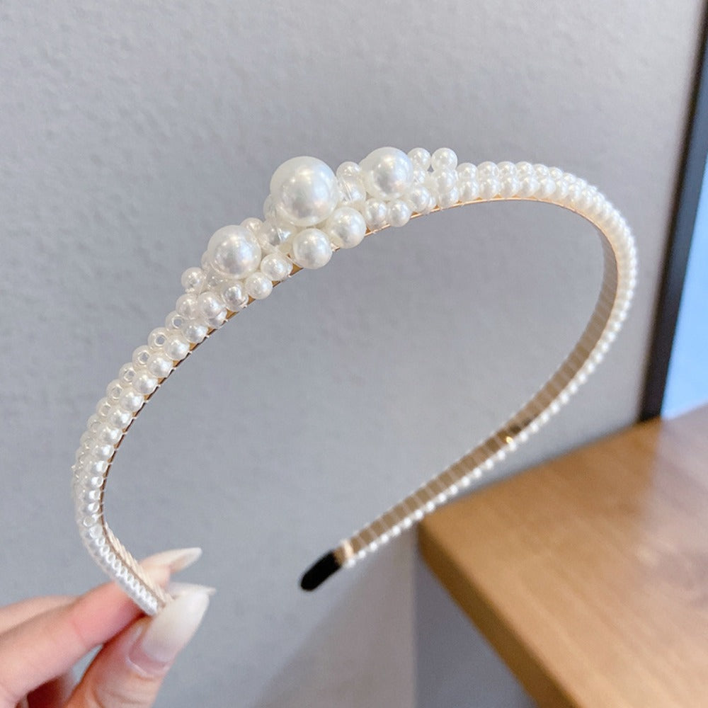 Headband for Women - Pearl Hair Bands 10pcs Set Elegant Imitation Pearl Hair Ties Mixed Styles - product detail view 18