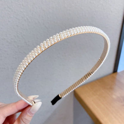 Headband for Women - Pearl Hair Bands 10pcs Set Elegant Imitation Pearl Hair Ties Mixed Styles - product detail view 20