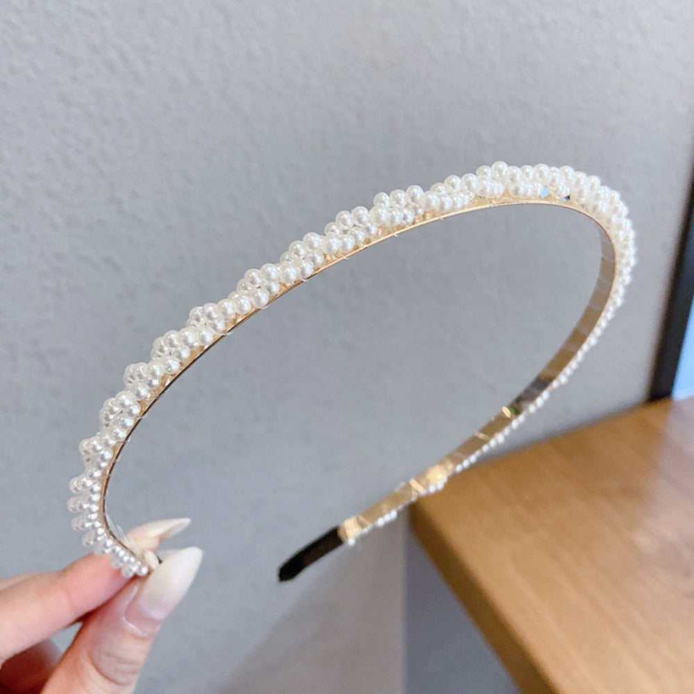 Headband for Women - Pearl Hair Bands 10pcs Set Elegant Imitation Pearl Hair Ties Mixed Styles - product detail view 23