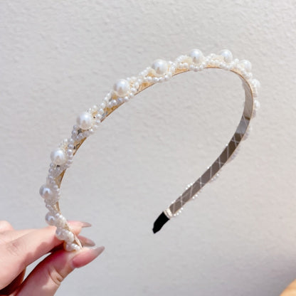 Headband for Women - Pearl Hair Bands 10pcs Set Elegant Imitation Pearl Hair Ties Mixed Styles - product detail view 28