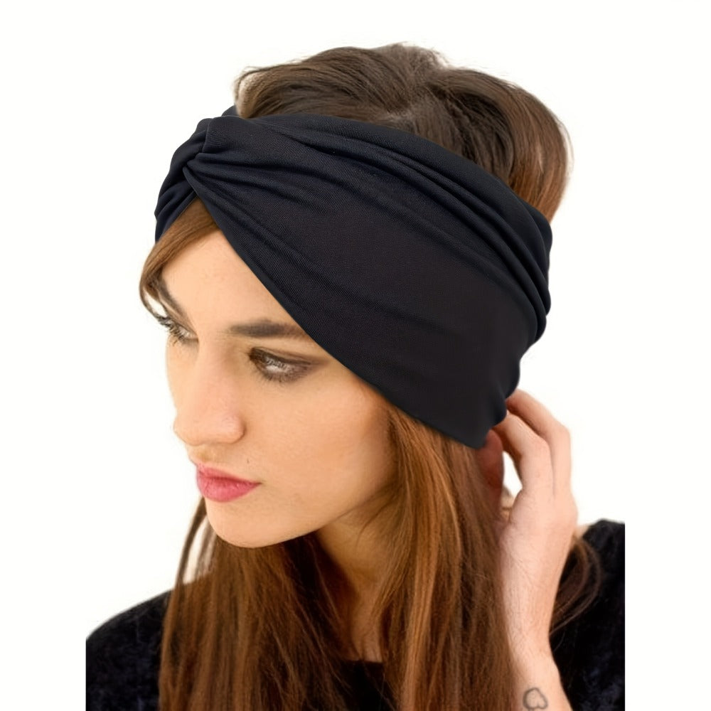 Headband for Women - Wide 20 Pack Moisture-Wicking Elastic Sweatband Solid Colors Sports Yoga - product detail view 5