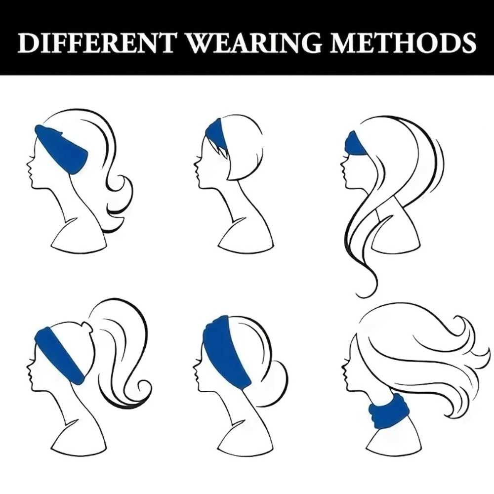 Headband for Women - Wide for 8 Pack Paisley Boho Elastic Sweat-Wicking Sports Band African - product detail view 9