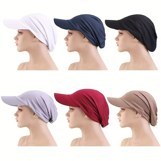 Headscarf - for Women Wide Brim Elastic Floral Pattern Head Wrap Outdoor Sun - main product view