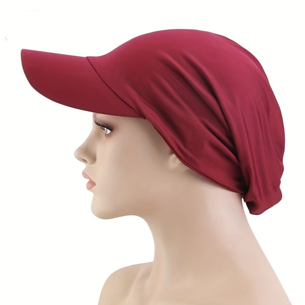 Headscarf - for Women Wide Brim Elastic Floral Pattern Head Wrap Outdoor Sun - product detail view 5