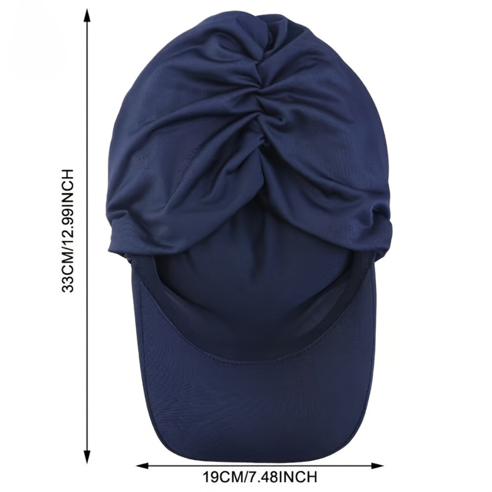 Headscarf - for Women Wide Brim Elastic Floral Pattern Head Wrap Outdoor Sun - product detail view 8