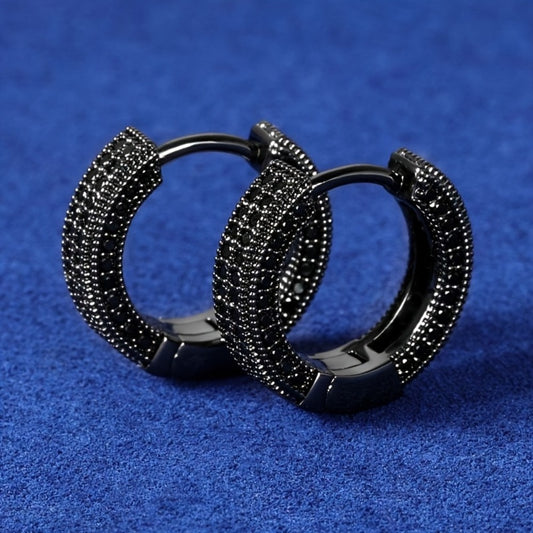 Hoop Earrings for Women - Black for - Lightweight Elegant Fashion Edgy Sophisticated Style Everyday - main product view
