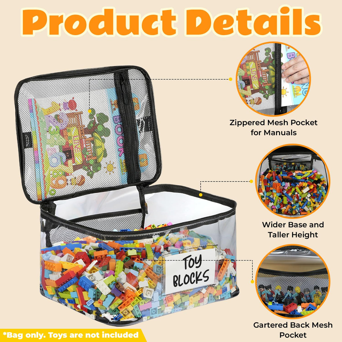 Household Storage Bags - 6-Pack Zippered Clear TPU – view 6