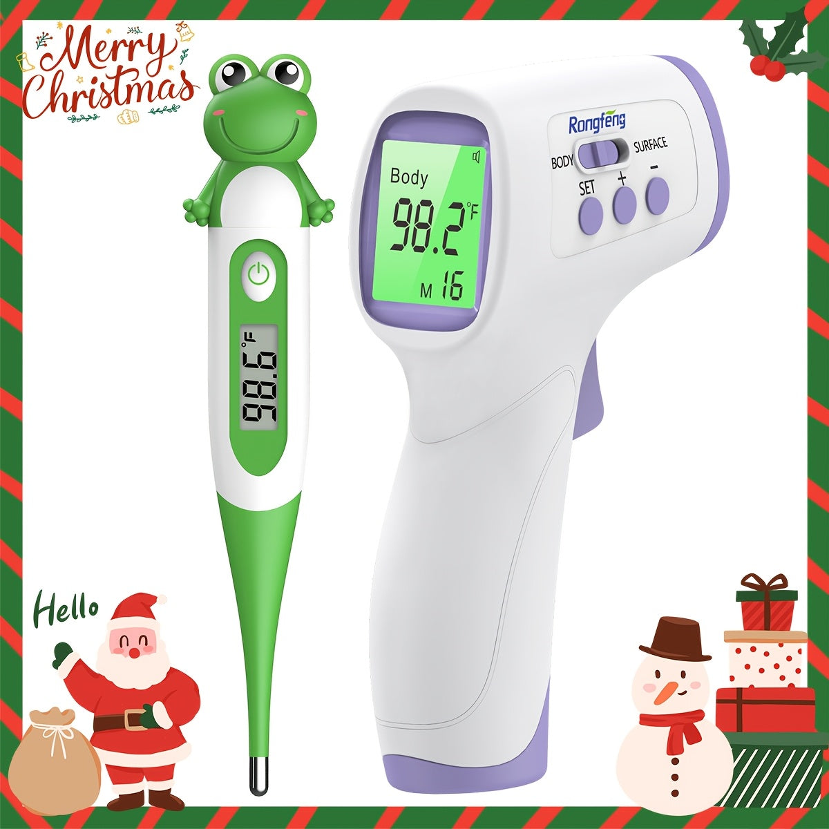 Infrared Forehead Thermometer - LCD Display, Memory and Silent Mode – main product image