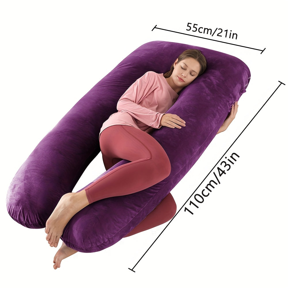 J-Shaped Pregnancy Pillow - Full-Body Support with Removable Cover – view 7