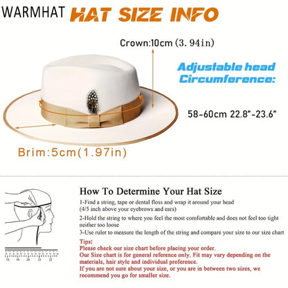 Jazz Hat - Felt for Men Women Couple Set Rock Style Suit Accessory Valentine's Day - product detail view 2
