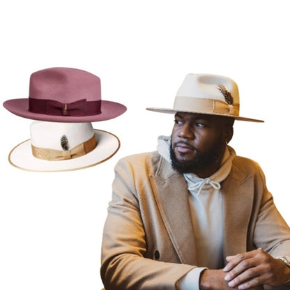 Jazz Hat - Felt for Men Women Couple Set Rock Style Suit Accessory Valentine's Day - product detail view 11