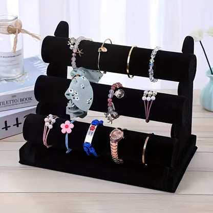 Jewelry Display Stand - 3-Tier Desktop Rack for Watches, Bracelets & Bangles Stylish Home Decor - product detail view 5