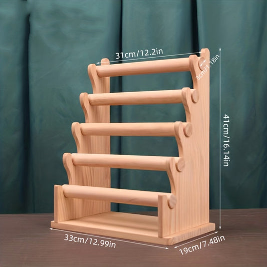 Jewelry Display Stand - Holder Wood 5-Tier Removable Tabletop Rack for Bracelets, Necklaces & - main product view