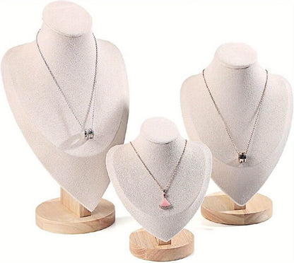 Jewelry Display Stand - Mannequin Neck Portrait Necklace Holder for Home, Boutique & Trade Show - product detail view 23