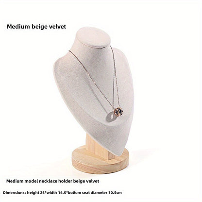 Jewelry Display Stand - Mannequin Neck Portrait Necklace Holder for Home, Boutique & Trade Show - product detail view 24