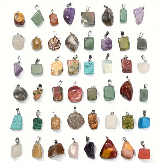 Jewelry Making Beads - Natural Agate Pendants 30pcs for - Irregular Boho Stone Charms for DIY - main product view