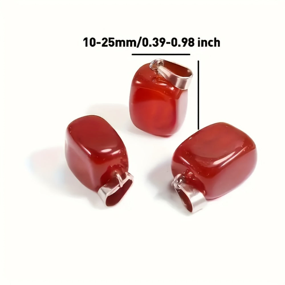 Jewelry Making Beads - Natural Agate Pendants 30pcs for - Irregular Boho Stone Charms for DIY - product detail view 5