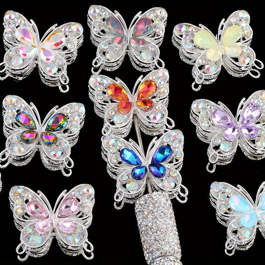 Jewelry Making Charms - Rhinestone Butterfly for Double-Sided Butterfly Beads for Pens, Bracelets - main product view