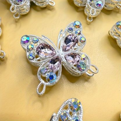 Jewelry Making Charms - Rhinestone Butterfly for Double-Sided Butterfly Beads for Pens, Bracelets - product detail view 5