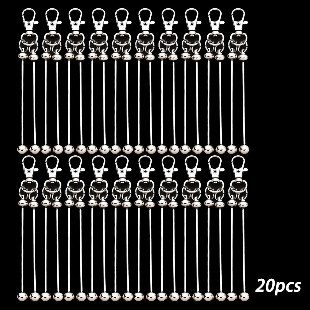 Jewelry Making Kit - Beadable Keychain Blank Bar Set 20pcs DIY Double Bar Key Rings with - product detail view 3