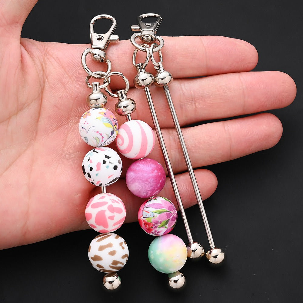 Jewelry Making Kit - Beadable Keychain Blank Bar Set 20pcs DIY Double Bar Key Rings with - product detail view 5