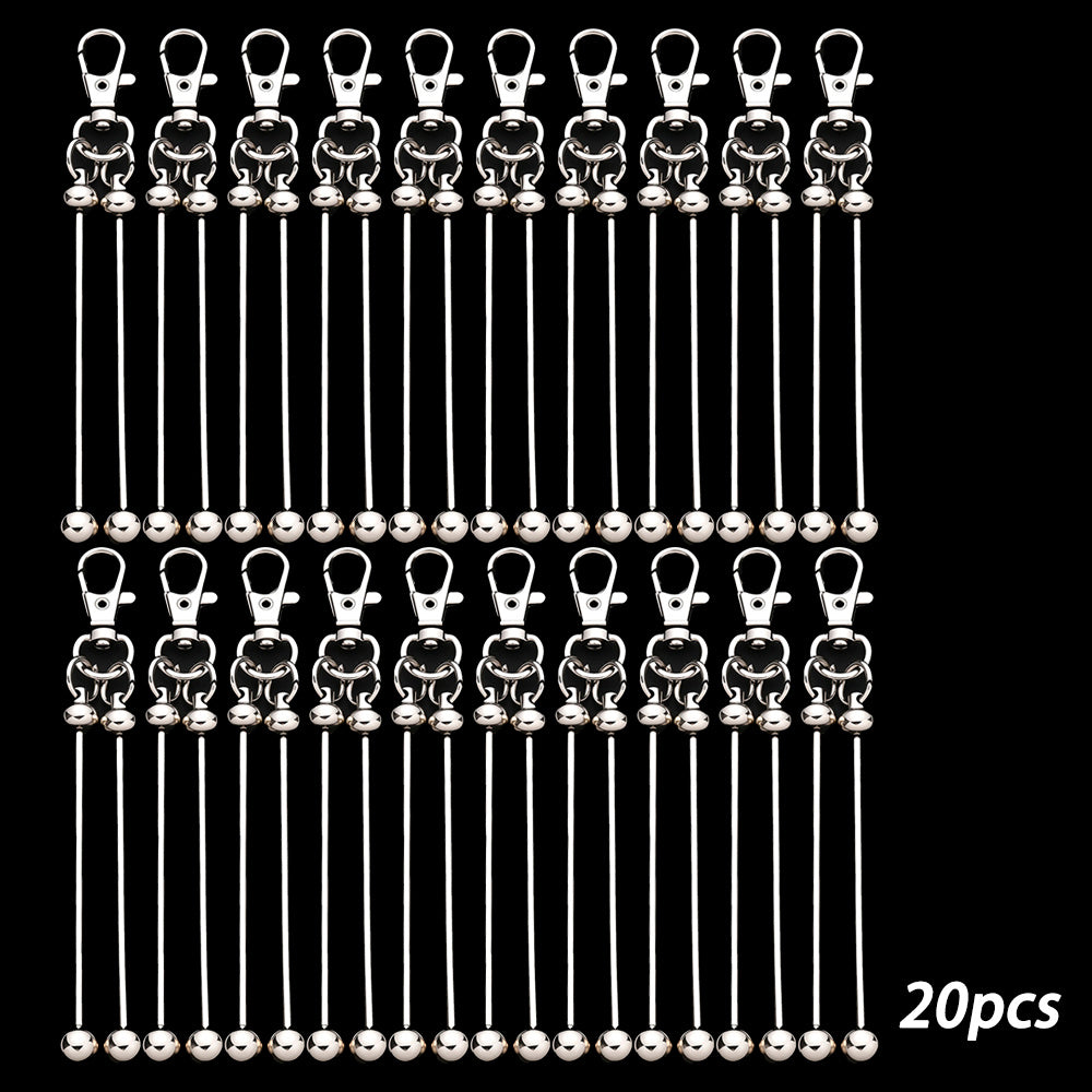 Jewelry Making Kit - Beadable Keychain Blank Bar Set 20pcs DIY Double Bar Key Rings with - product detail view 8