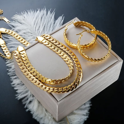 Jewelry Set for Women - 925 Sterling Silver Serpentine 4 Pieces 14K Gold Plated Ring Necklace - product detail view 6
