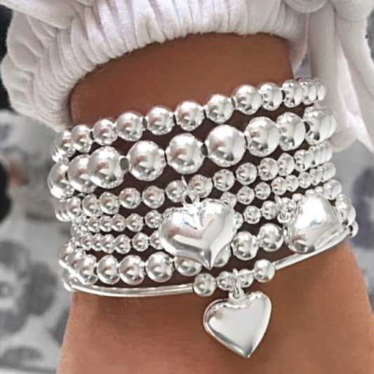 Jewelry Set for Women - Bracelet 7pcs French Style Beaded Folding Bracelet Pendant Layering for - main product view