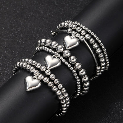 Jewelry Set for Women - Bracelet 7pcs French Style Beaded Folding Bracelet Pendant Layering for - product detail view 6