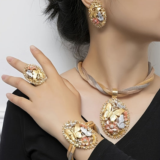 Jewelry Set for Women - Elegant Gold for - Versatile Zinc Alloy Accessories for Autumn, Winter & - main product view