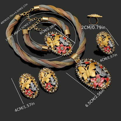 Jewelry Set for Women - Elegant Gold for - Versatile Zinc Alloy Accessories for Autumn, Winter & - product detail view 11
