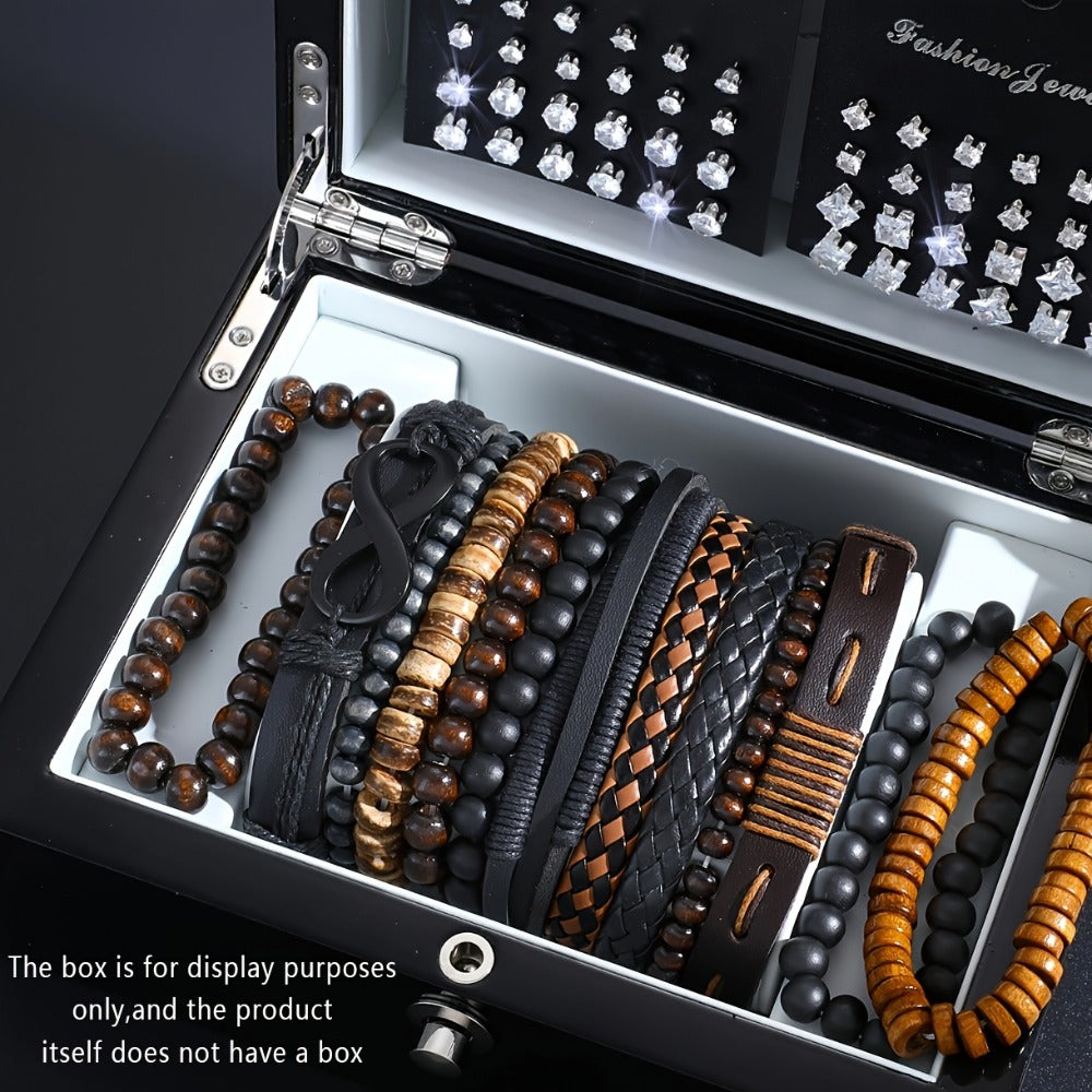 Jewelry Set for Women - Men's Bracelet & Earrings 61 Pieces Minimalist Stylish Mixed Earring - product detail view 7