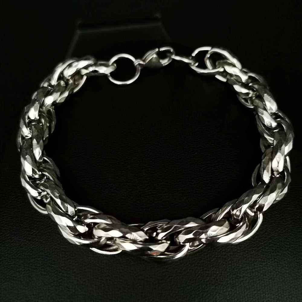 Jewelry Set for Women - Men's Hip Hop Bracelet and Necklace 304 Stainless Steel Retro Fashion 2 - product detail view 16