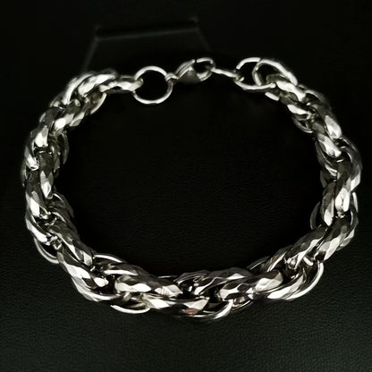 Jewelry Set for Women - Men's Hip Hop Bracelet and Necklace 304 Stainless Steel Retro Fashion 2 - product detail view 16