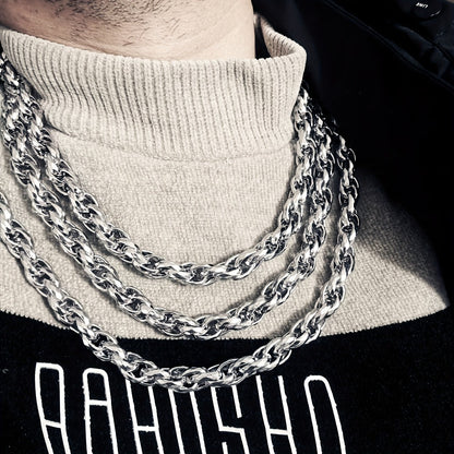 Jewelry Set for Women - Men's Hip Hop Bracelet and Necklace 304 Stainless Steel Retro Fashion 2 - product detail view 17