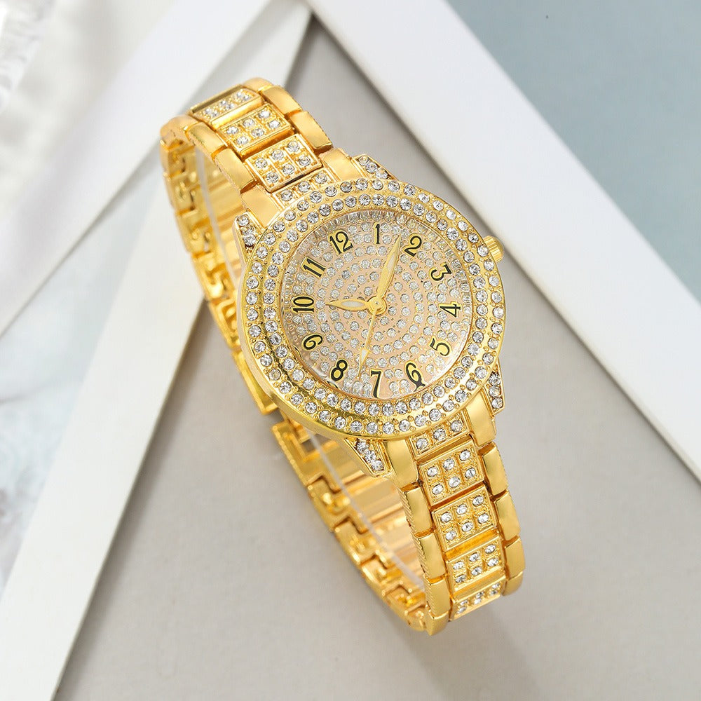 Jewelry Set with Watch - Women & 6 Pieces Luxury Ladies Wristwatch with Bracelet, Necklace - product detail view 9