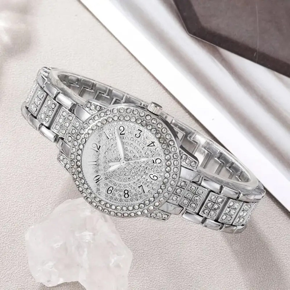 Jewelry Set with Watch - Women & 6 Pieces Luxury Ladies Wristwatch with Bracelet, Necklace - product detail view 21
