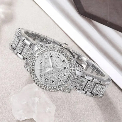 Jewelry Set with Watch - Women & 6 Pieces Luxury Ladies Wristwatch with Bracelet, Necklace - product detail view 21
