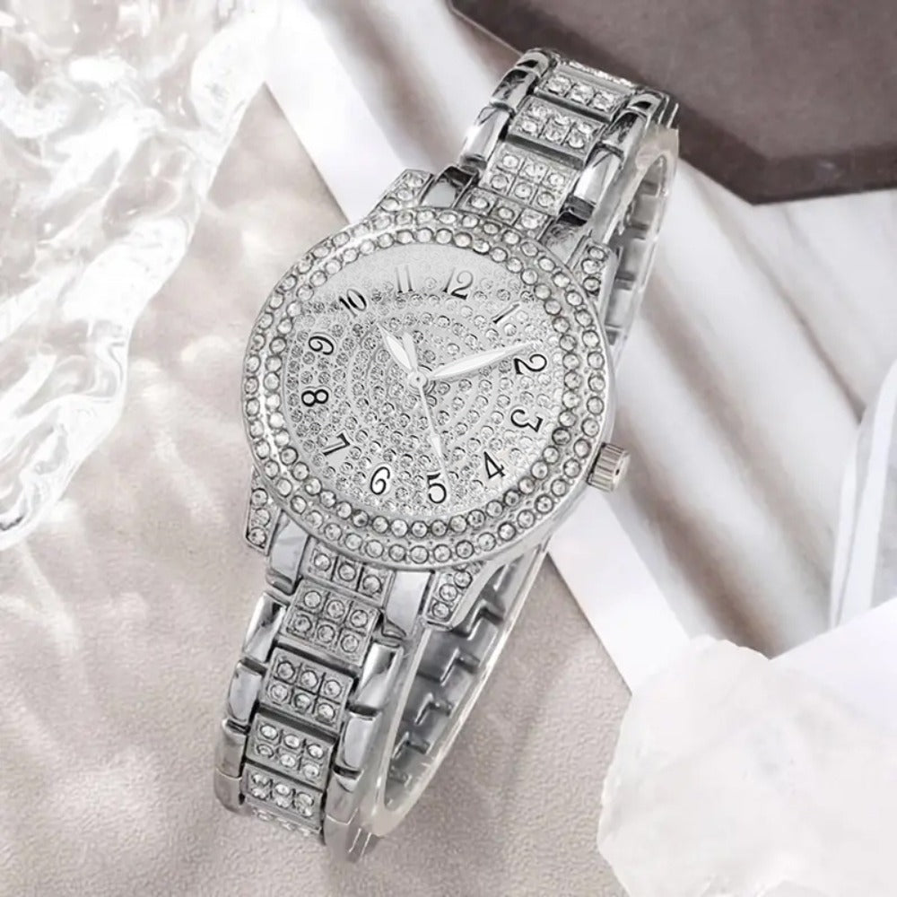 Jewelry Set with Watch - Women & 6 Pieces Luxury Ladies Wristwatch with Bracelet, Necklace - product detail view 25