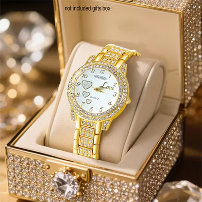 Jewelry Set with Watch - Women & 6 Pieces Luxury Ladies Wristwatch with Bracelet, Necklace - product detail view 28