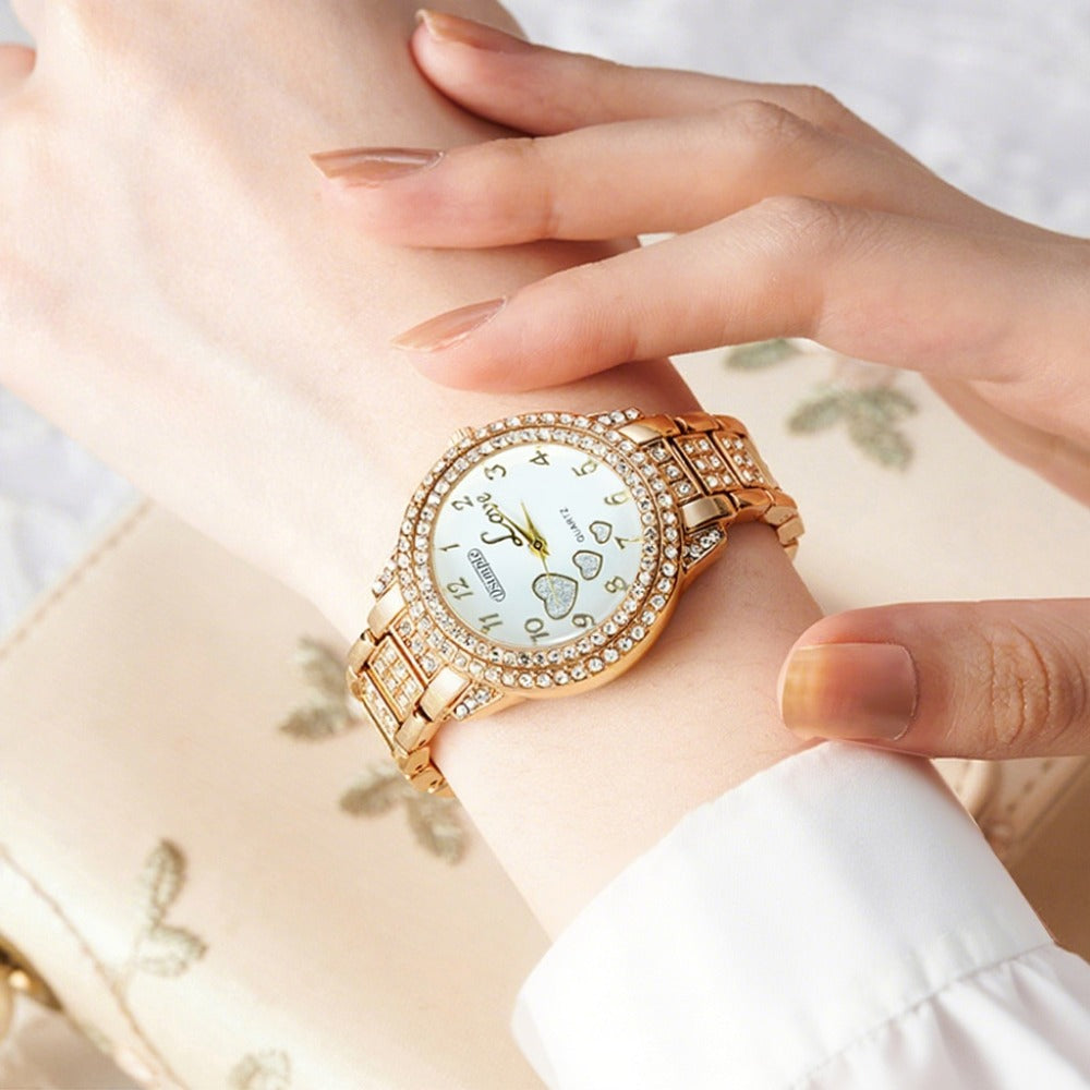 Jewelry Set with Watch - Women & 6 Pieces Luxury Ladies Wristwatch with Bracelet, Necklace - product detail view 29
