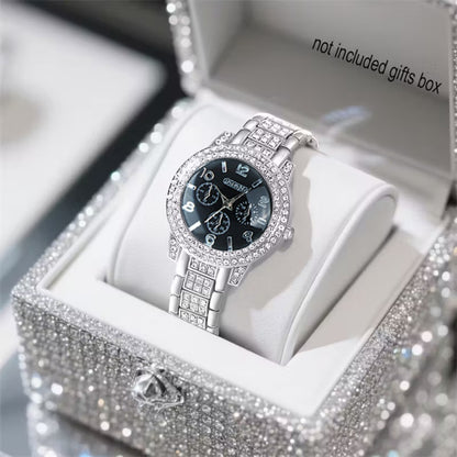 Jewelry Set with Watch - Women & 6 Pieces Luxury Ladies Wristwatch with Bracelet, Necklace - product detail view 31