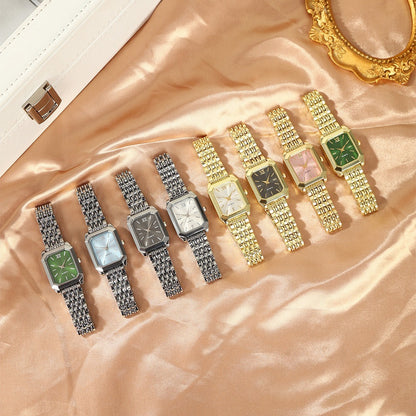 Jewelry Set with Watch - Women 6PCS Luxury Rhinestone Bracelet Ring Necklace Earrings Quartz - product detail view 7