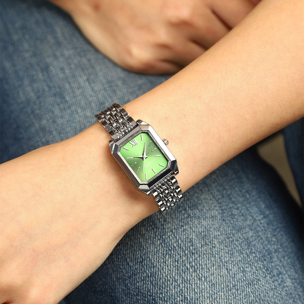 Jewelry Set with Watch - Women 6PCS Luxury Rhinestone Bracelet Ring Necklace Earrings Quartz - product detail view 15