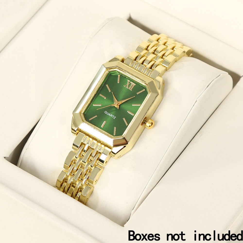 Jewelry Set with Watch - Women 6PCS Luxury Rhinestone Bracelet Ring Necklace Earrings Quartz - product detail view 34