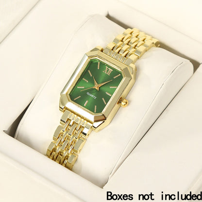 Jewelry Set with Watch - Women 6PCS Luxury Rhinestone Bracelet Ring Necklace Earrings Quartz - product detail view 34