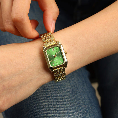Jewelry Set with Watch - Women 6PCS Luxury Rhinestone Bracelet Ring Necklace Earrings Quartz - product detail view 35