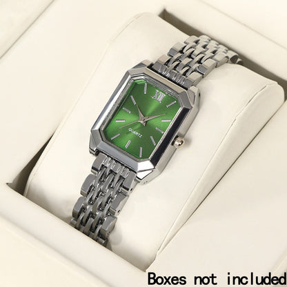 Jewelry Set with Watch - Women 6PCS Luxury Rhinestone Bracelet Ring Necklace Earrings Quartz - product detail view 40